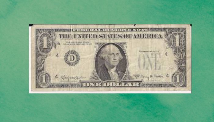 No Serial Number dollar bill